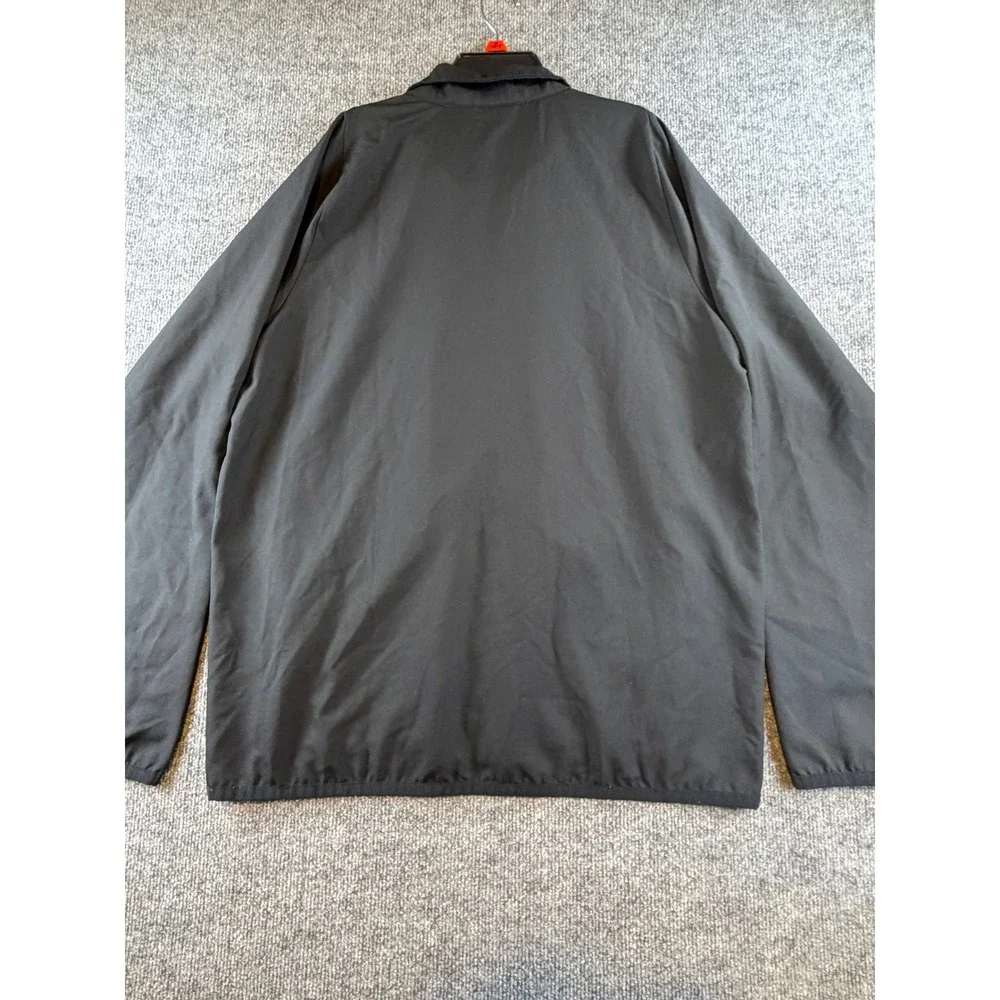 Nike Mens Full Zip Track Jacket Black Grey Swoosh Athletic Training Large